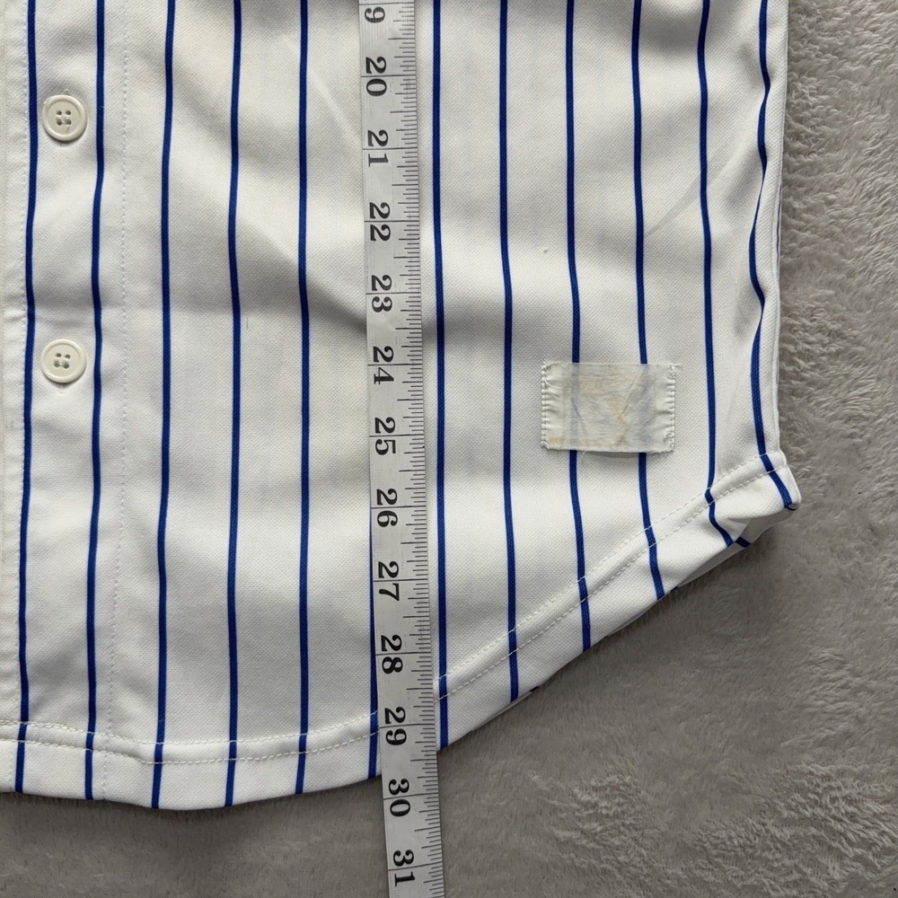 Vintage Rawlings Chicago Cubs Pinstripe Jersey Large MLB Baseball USA Made 90s - Picture 12 of 12